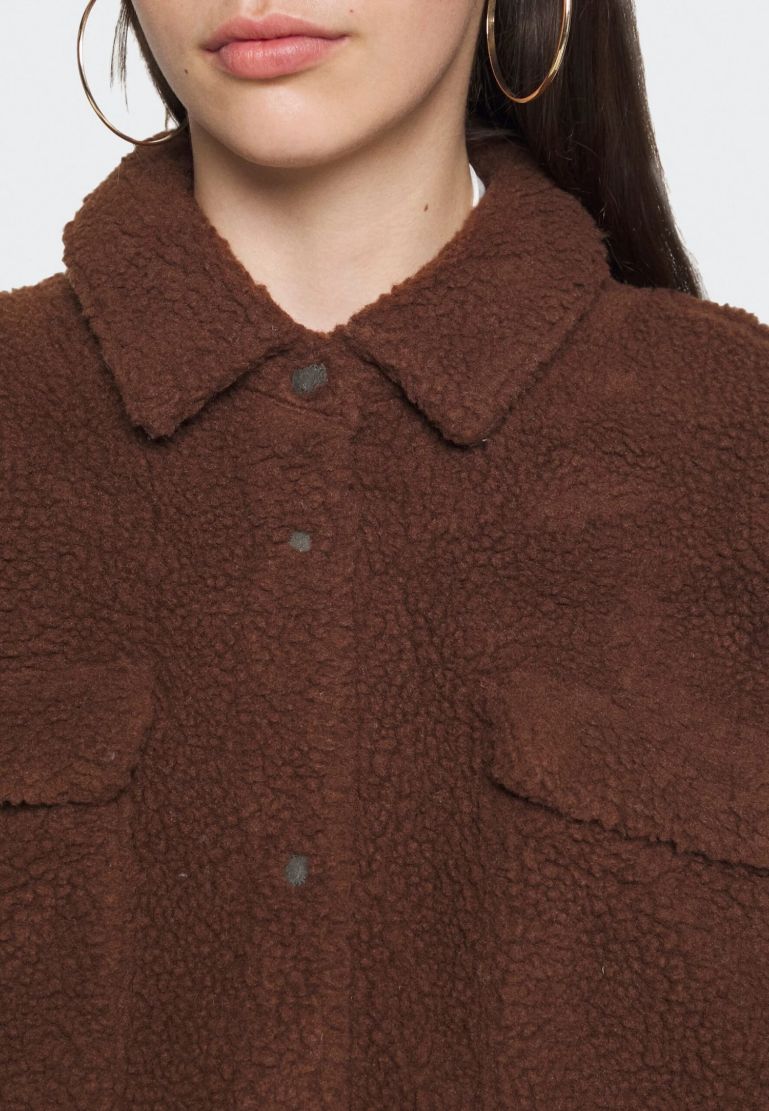 Noisy May Nmsakiran Long Shacket - Parka - Brown 8 Noisy May Nmsakiran Long Shacket - Parka - Brown - Afbeelding 6