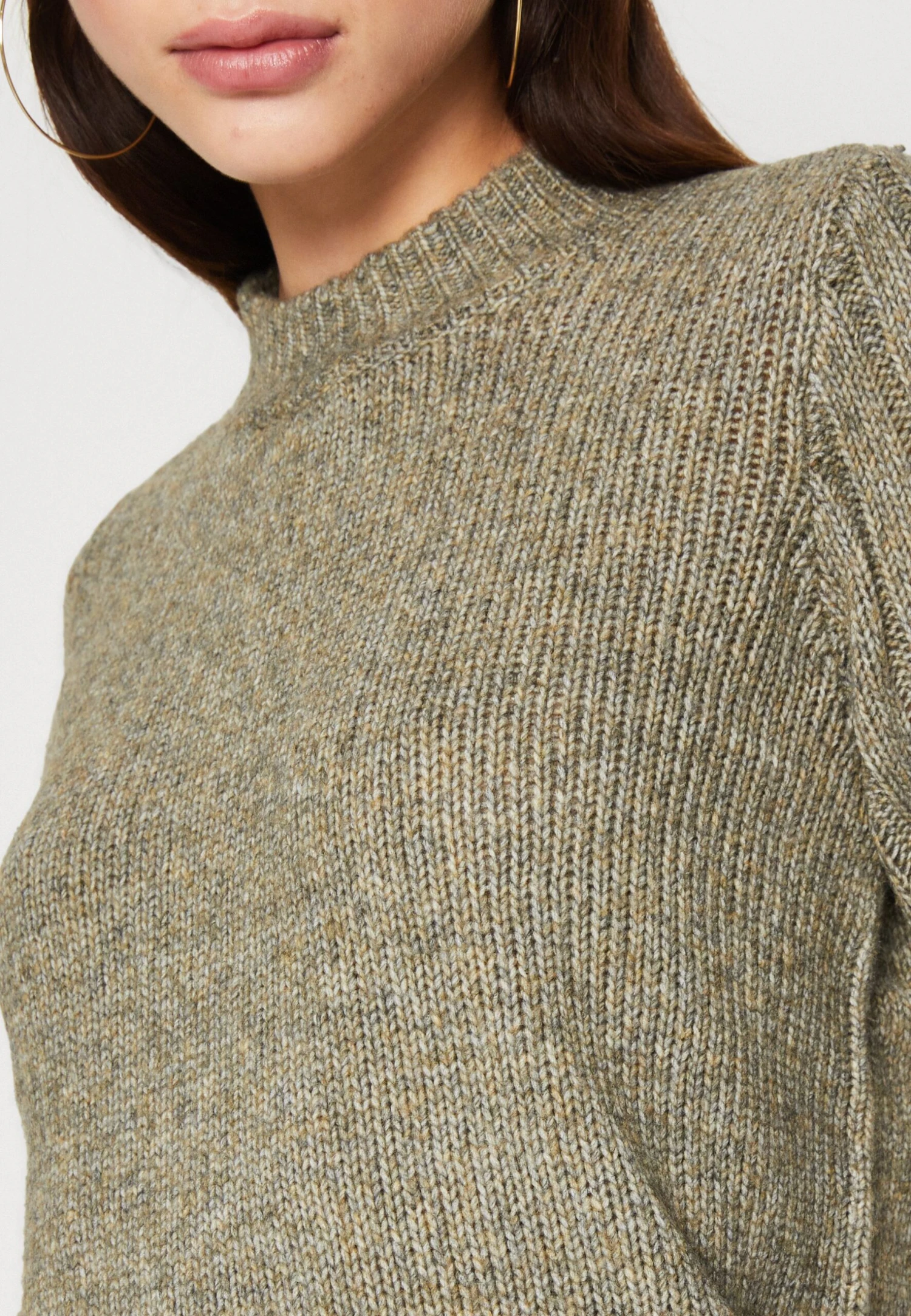 Noisy May Nmnina High Neck - Trui - Kombu Green Melange 8 Noisy May Nmnina High Neck - Trui - Kombu Green Melange - Afbeelding 6