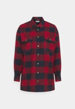 Noisy May Nmflanny Long Shacket - Lichte Jas - Rhubarb/Navy