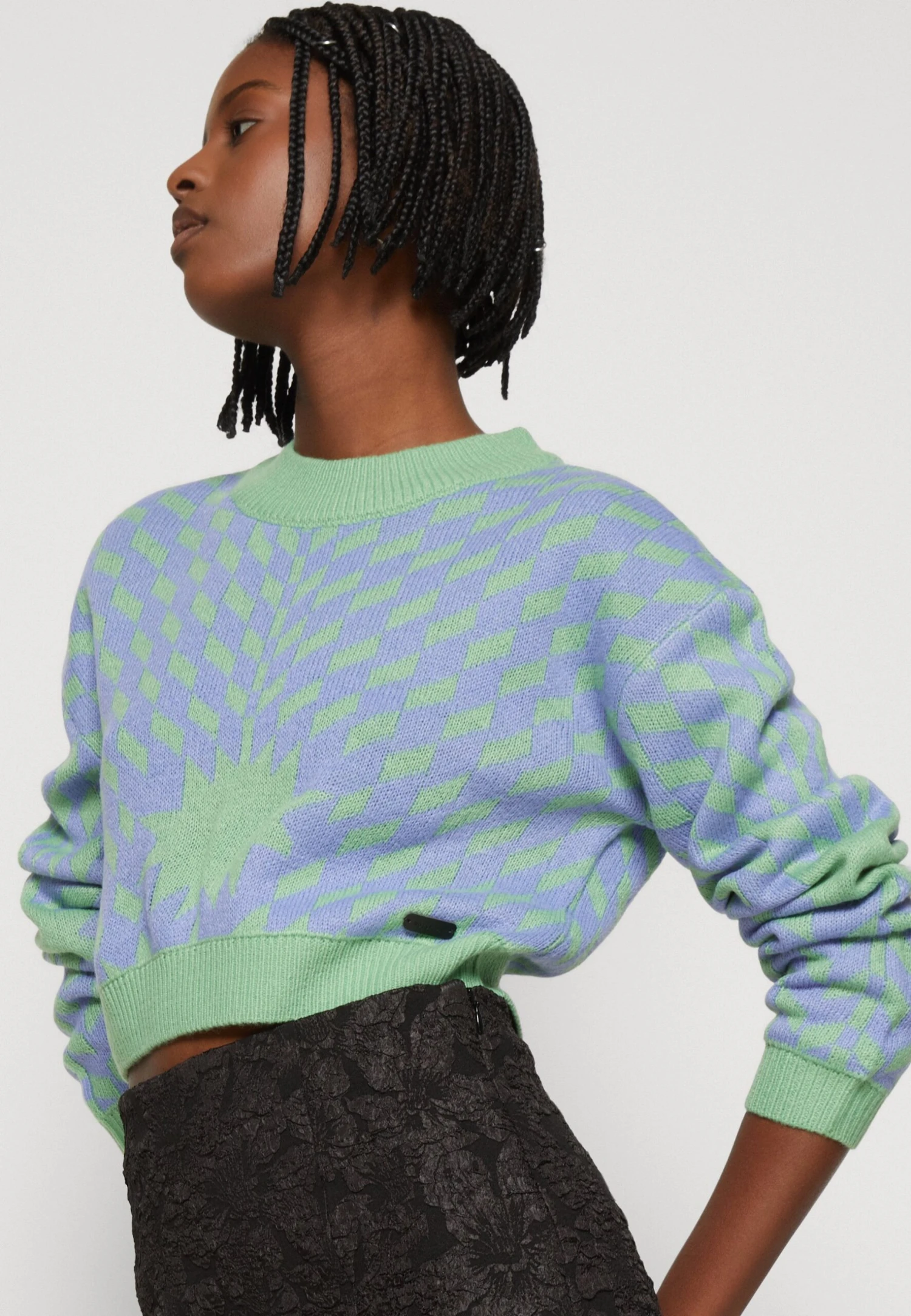 Noisy May Nmcosmos Ls O-Neck Crop - Trui - Absinthe Green 6 Noisy May Nmcosmos Ls O-Neck Crop - Trui - Absinthe Green - Afbeelding 4