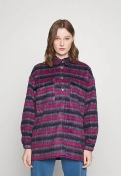 Noisy May Nmlulla Long Shacket- Halflange Jas - Festival Fuchsia