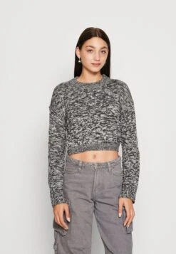 Noisy May Nmsandra O Neck - Trui - Black/Smoked Pearl/Eggnog