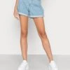 Noisy May Nmsmiley - Jeansshort - Light Blue Denim