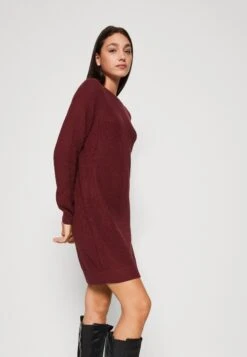 Noisy May Nmmaysa O Neck Dress - Gebreide Jurk - Burgundy -Noisy May 0d4e9d84e0094be5b0f564a880acbe86