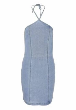 Noisy May Neckholder - Spijkerjurk - Light Blue Denim