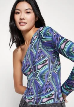 Noisy May Nmdolores One Shoulder - Longsleeve - Deep Blue -Noisy May 15663e08f5d24ea3850a712ccfce59a8