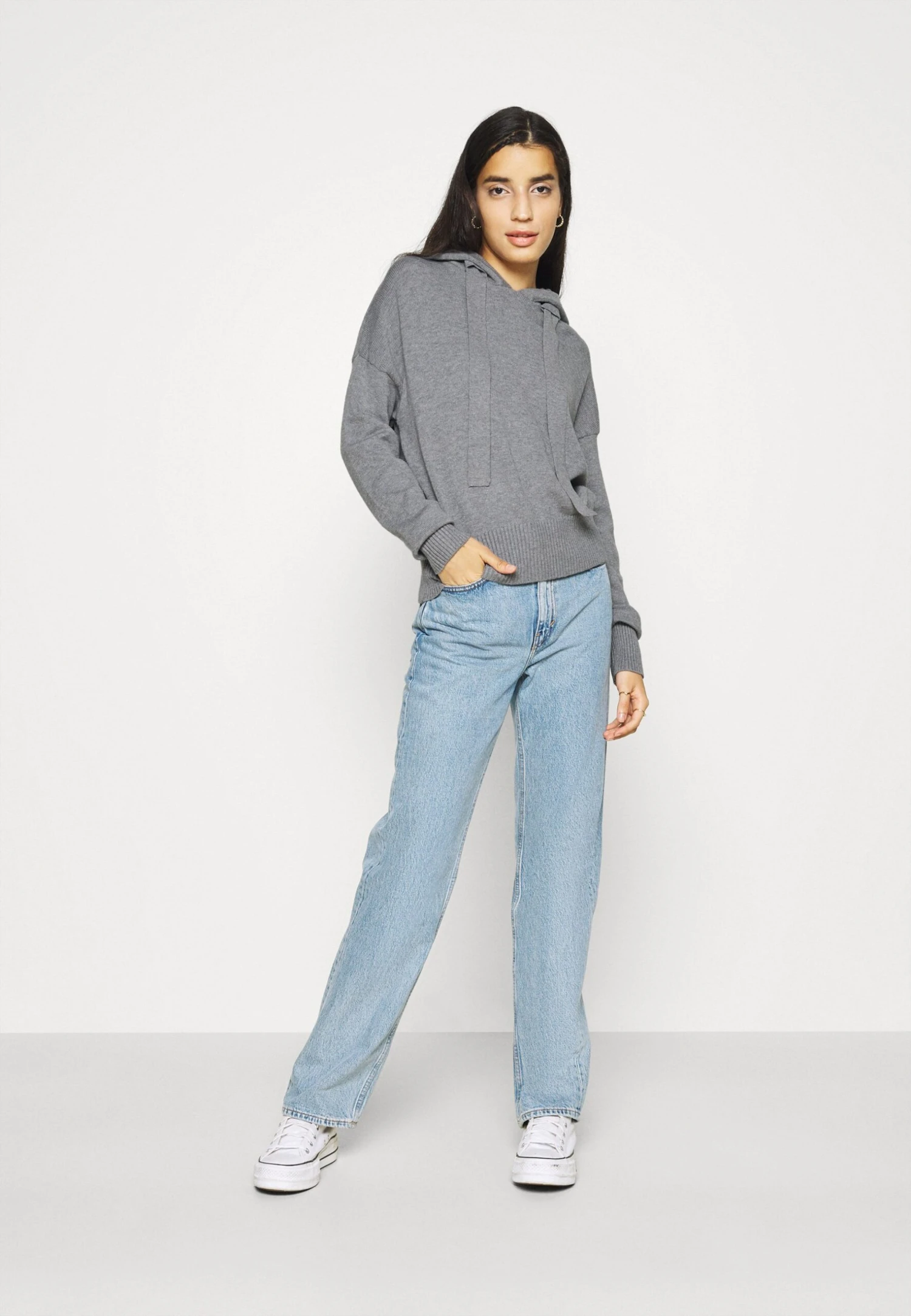 Noisy May Nmship Hoodie - Trui - Mottled Grey 4 Noisy May Nmship Hoodie - Trui - Mottled Grey - Afbeelding 2