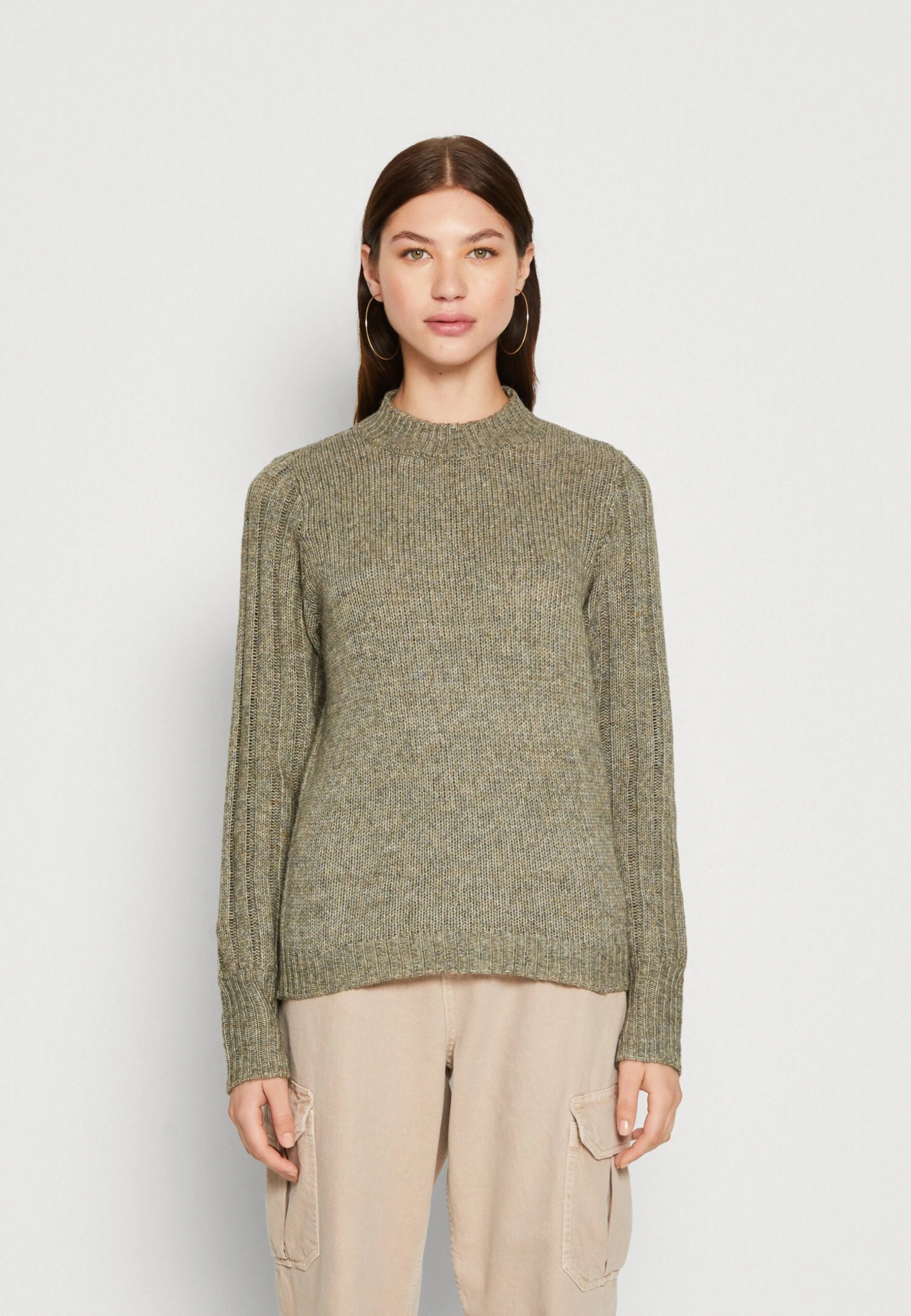 Noisy May Nmnina High Neck - Trui - Kombu Green Melange 3 Noisy May Nmnina High Neck - Trui - Kombu Green Melange