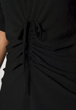 Noisy May Nmellen Rouching Polo Dress - Jurk - Black -Noisy May 15ef346a19ff4cae80190e62f0bbd2f7