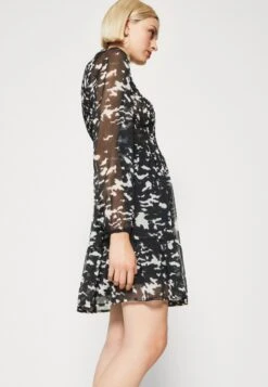 Noisy May Nmmelina Short Dress - Jurk - Black/Monochrome -Noisy May 16d5834b44ad42f8ad63c38fa1dc22d4