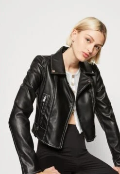 Noisy May Nmluke Paulina Biker Jacket - Imitatieleren Jas - Black -Noisy May 18f6a12f90474178bd375f3eda79f83f