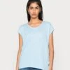 Noisy May Loose Long - T-Shirt Basic - Cerulean -Noisy May 1923771346c24bb29dbc6a978348444e