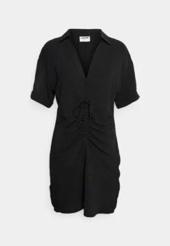 Noisy May Nmellen Rouching Polo Dress - Jurk - Black -Noisy May 1ea17af60d494909ba6a86d5f85a1f54