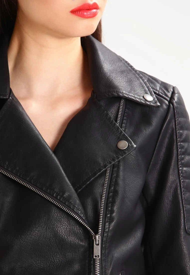 Noisy May Nmrebel - Imitatieleren Jas - Black 6 Noisy May Nmrebel - Imitatieleren Jas - Black - Afbeelding 4