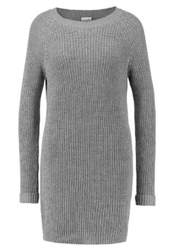 Noisy May Nmsiesta O Neck Dress - Gebreide Jurk - Medium Grey Melange -Noisy May 248831e847674b75baac99d2b1aa5f7c