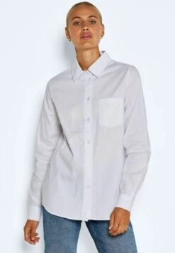 Noisy May Langärmeliges - Overhemdblouse - Bright White