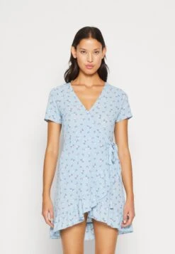 Noisy May Nmclara Bianca Wrap Dress - Jurk - Cerulean