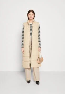 Noisy May Nmdalcon Long Vest - Bodywarmer - Beige -Noisy May 2b05cff30e844f5593a942285be5bad8