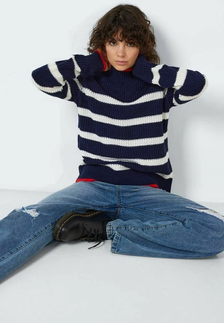 Noisy May Gestreifter - Trui - Navy Blazer 6 Noisy May Gestreifter - Trui - Navy Blazer - Afbeelding 4