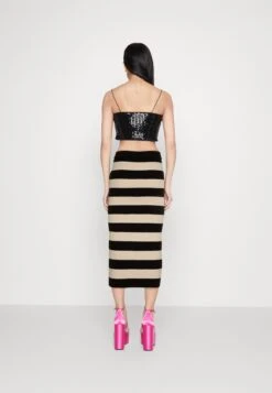 Noisy May Nmjaz Midi Skirt - Maxirok - Black/Oatmeal -Noisy May 2f38b549365349deb2311a9d0b62b704