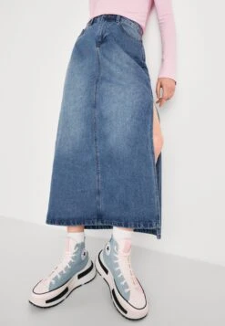 Noisy May Nmelisa Slit - A-Lijn Rok - Medium Blue Denim