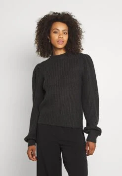 Noisy May Nmdollie Oneck - Trui - Mottled Dark Grey