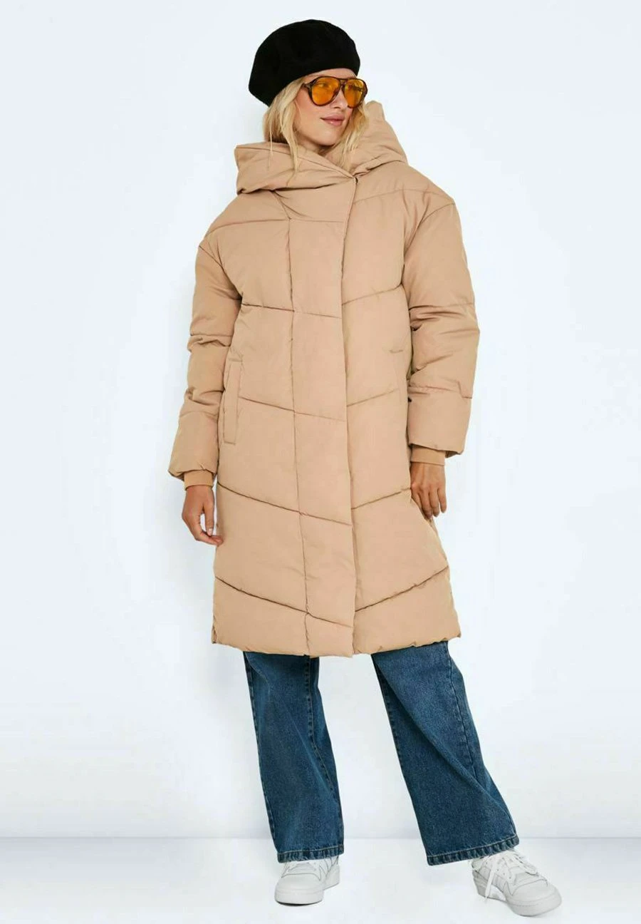 Noisy May Nmtally Long Jacket- Winterjas - Tigers Eye 4 Noisy May Nmtally Long Jacket- Winterjas - Tigers Eye - Afbeelding 2