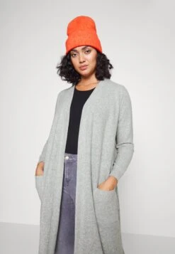 Nmcity Long Cardigan Curve - Vest - Mottled Grey -Noisy May 374c3339e7df49daa15f657fd9c5a984