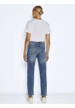 Noisy May Nmmoni High Waist - Jeans Tapered Fit - Dark Blue Denim -Noisy May 384656674ab64fc7844bb235e225c023