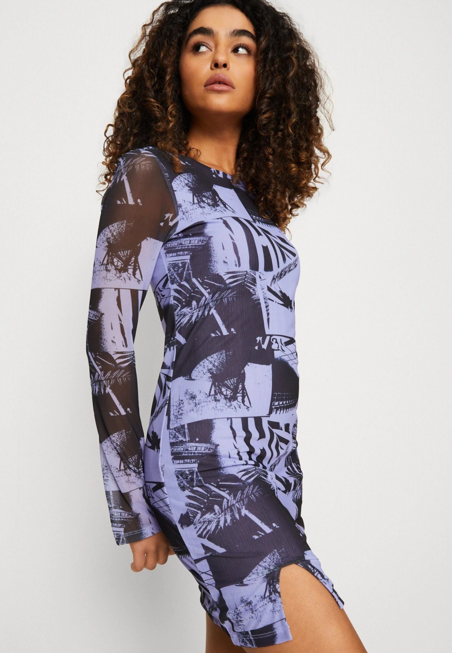 Noisy May Nmcarrie Short Slit Dress - Etui-Jurk - Jacaranda 6 Noisy May Nmcarrie Short Slit Dress - Etui-Jurk - Jacaranda - Afbeelding 4