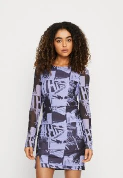 Noisy May Nmcarrie Short Slit Dress - Etui-Jurk - Jacaranda