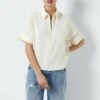 Noisy May Hemd Kurzarm - Blouse - Eggnog -Noisy May 3ee0e8626a6a448ab1b450b7029f1ff7