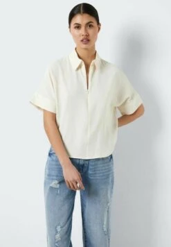 Noisy May Hemd Kurzarm - Blouse - Eggnog