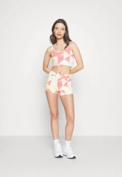 Noisy May Petite Nmtalli Cross Neck Crop - Top - Sun Kissed Coral/Eggnog/Pale Lime -Noisy May 43dfb3ad2f8640cf928f8c6c29886005