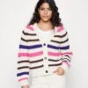 Noisy May Nmcharlie Cardigan - Vest - Pearled Ivory/Deep Blue/Demitasse/Shocking Pink -Noisy May 45abf4dcf6484fc9965740210c5b149c