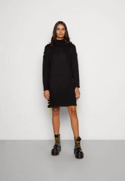 Noisy May Nmdonna High Neck Dress - Gebreide Jurk - Black