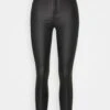 Noisy May Petite Nmcallie Coated Pants - Broek - Black