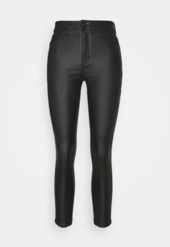 Noisy May Petite Nmcallie Coated Pants - Broek - Black