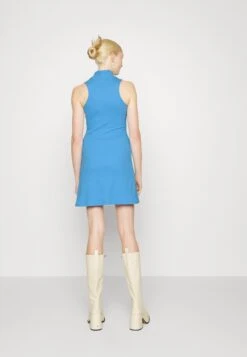 Nmmanala Highneck Skater Dress - Gebreide Jurk - Azure Blue -Noisy May 497f3125cbb1452dbac1fa01509884c7