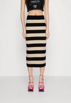 Noisy May Nmjaz Midi Skirt - Maxirok - Black/Oatmeal