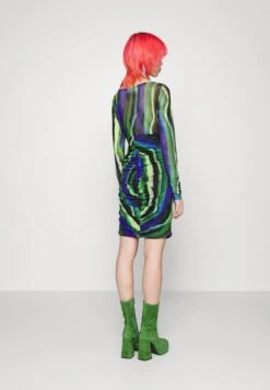 Noisy May Nmlesley Cut Out- Jurk - Black/Blue/Green -Noisy May 4b6bf465d7da44a3a1eea85d8696fa03