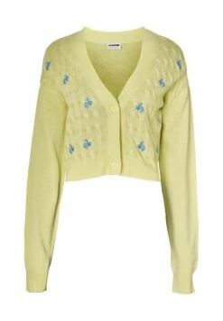 Noisy May Bestickter - Vest - Pale Lime Yellow