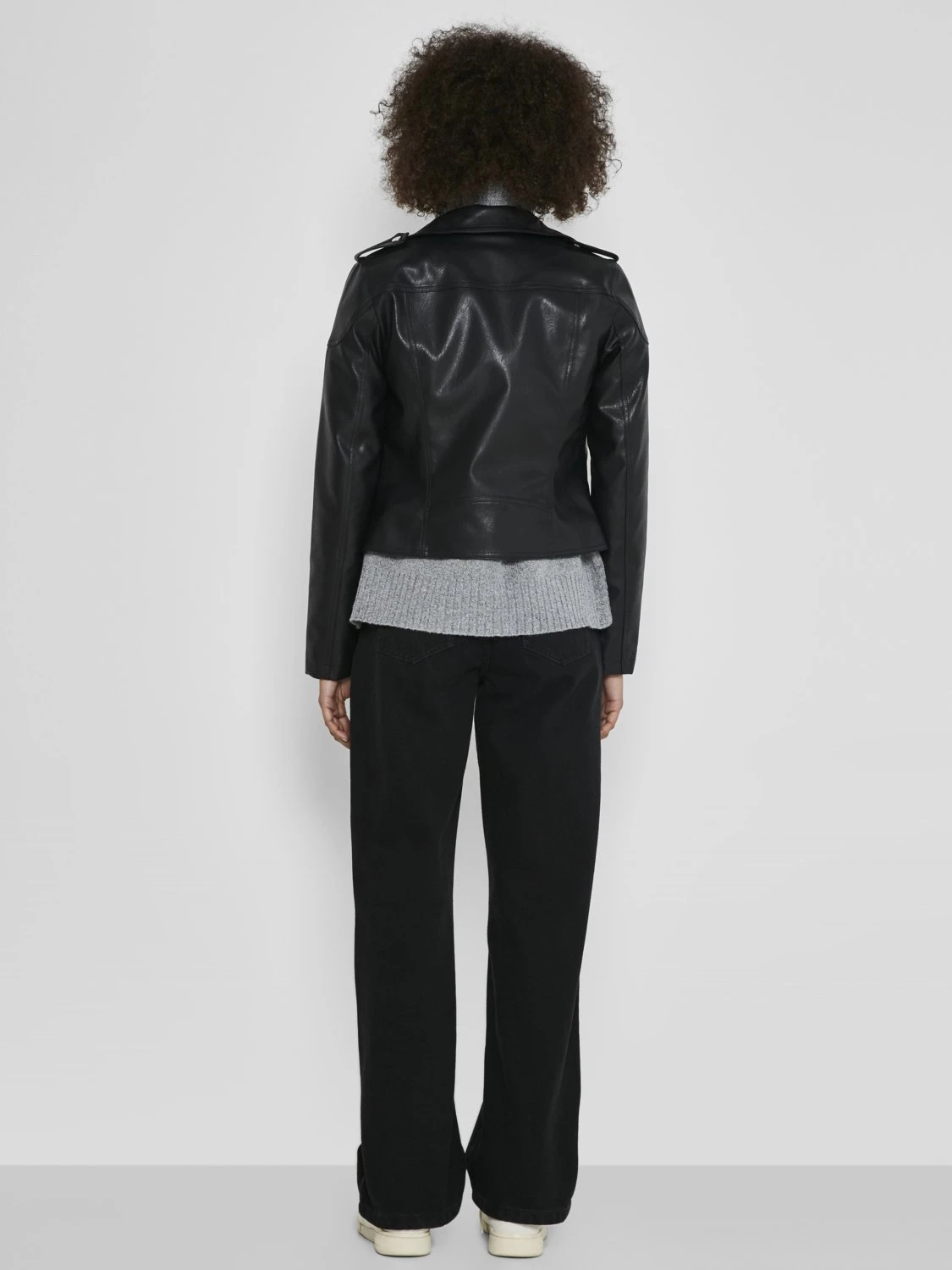 Noisy May Nmrollo Jacket - Imitatieleren Jas - Black 5 Noisy May Nmrollo Jacket - Imitatieleren Jas - Black - Afbeelding 3