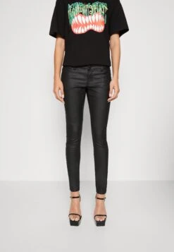 Noisy May Nmallie Skinny Coated Pant - Broek - Black