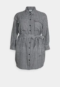 Nmerik Shirt Dress Wvn Curve - Jurk - Black/White -Noisy May 6168cbc2f72046a0a1df721f0aa4a5c5