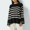 Noisy May Gestreifter - Trui - Black -Noisy May 627021e7ffe4442f95f985e234541f86