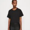 Noisy May Nmalena Semi Crop - T-Shirt Basic - Black