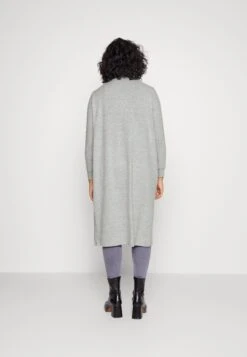 Nmcity Long Cardigan Curve - Vest - Mottled Grey -Noisy May 637388326d05452ebeb14c232f394e29