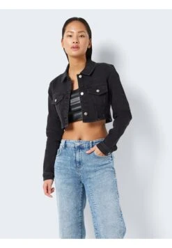 Noisy May Nmjulia Crop Jacket- Spijkerjas - Black Denim
