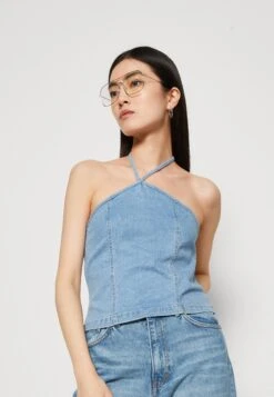 Noisy May Nicky Halterneck - Top - Light Blue Denim -Noisy May 668cc86448244fda82254b45b6ae222d